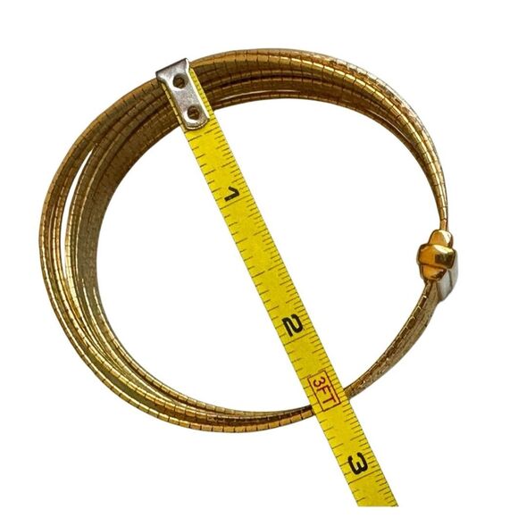 Bellezza Italy Gold-Tone Woven Mesh Cuff Bracelet - Picture 7 of 9